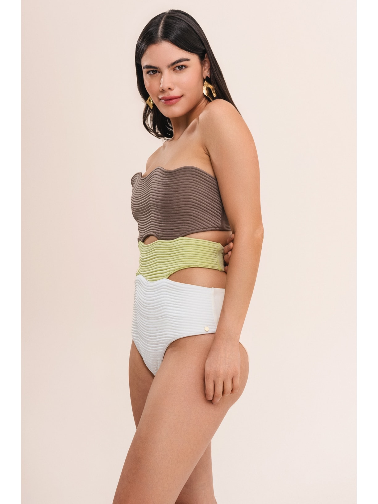 maiô strapless maat verde Suntime