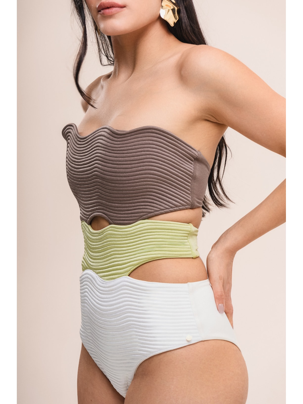 maiô strapless maat verde Suntime