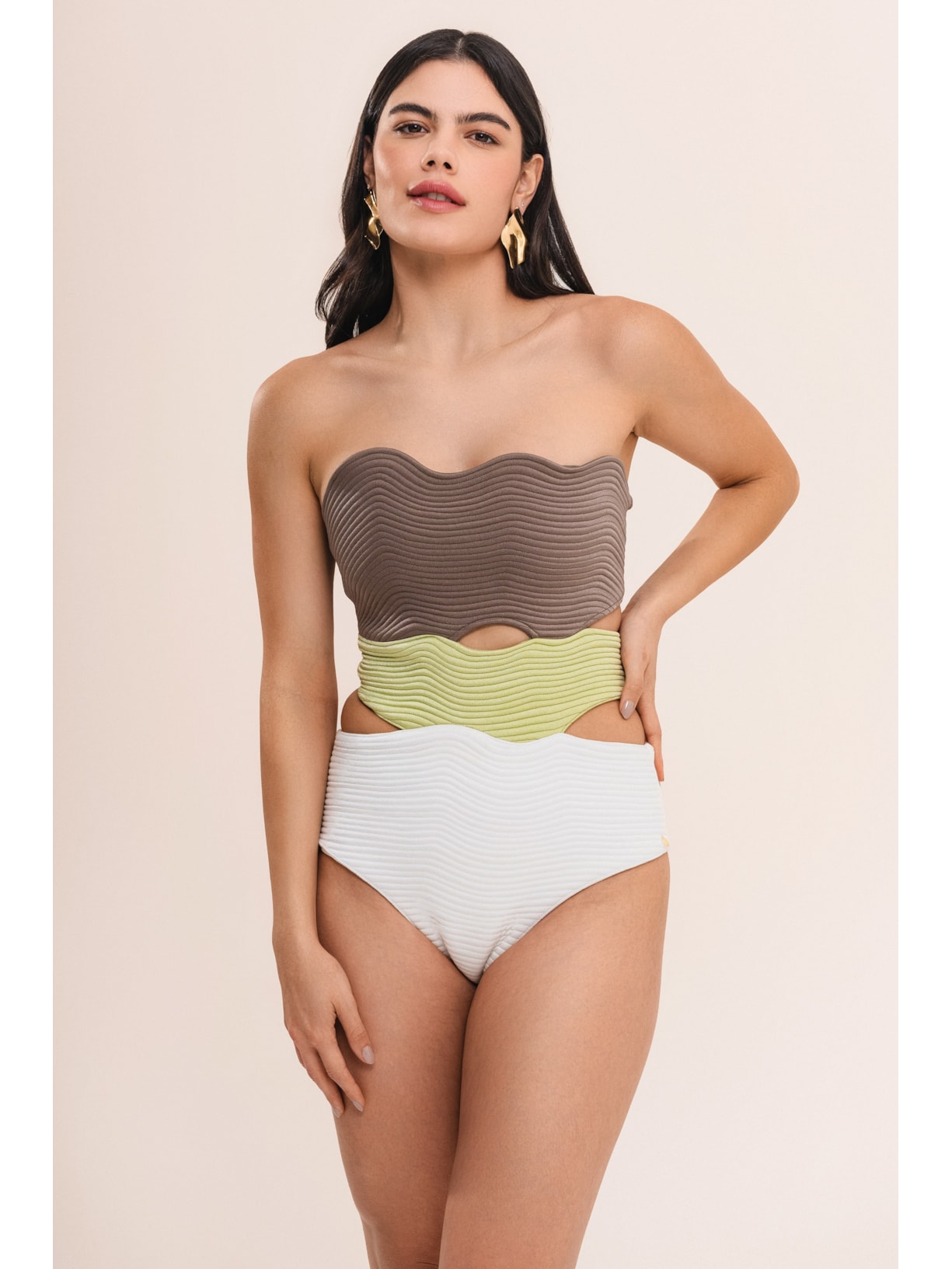 maiô strapless maat verde Suntime