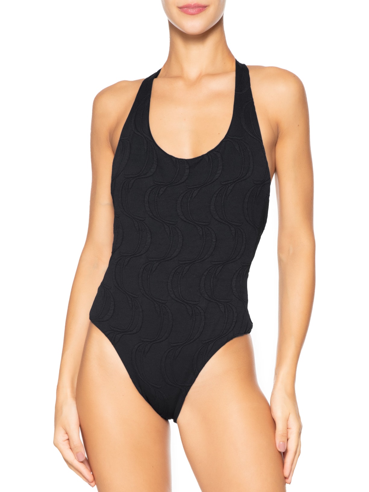 Maiô Textura Peixe Preto Farm Praia