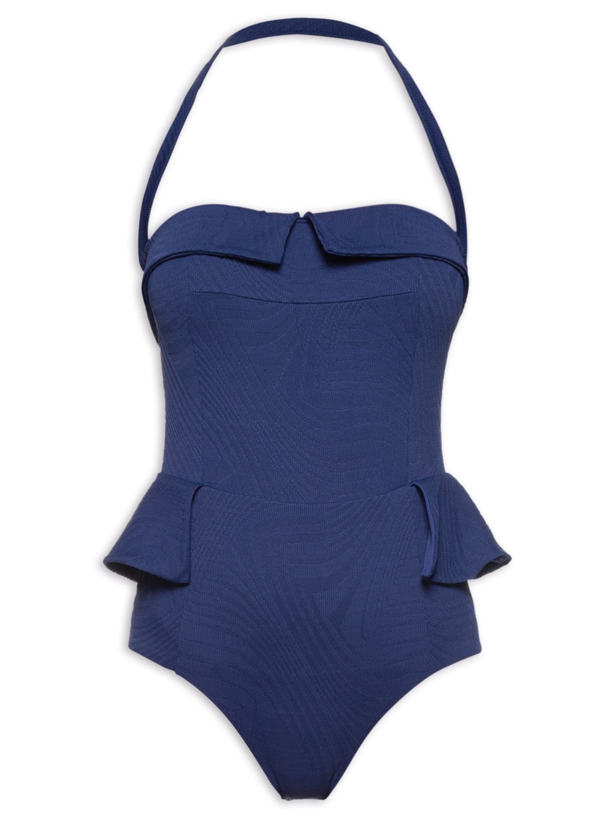 Maiô Texturizado Carol Bittencourt - Azul