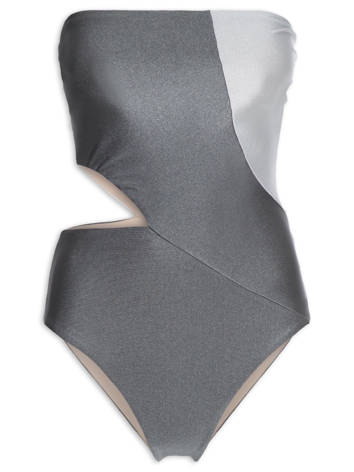 Maiô Tomara Que Caia Bicolor - Cinza