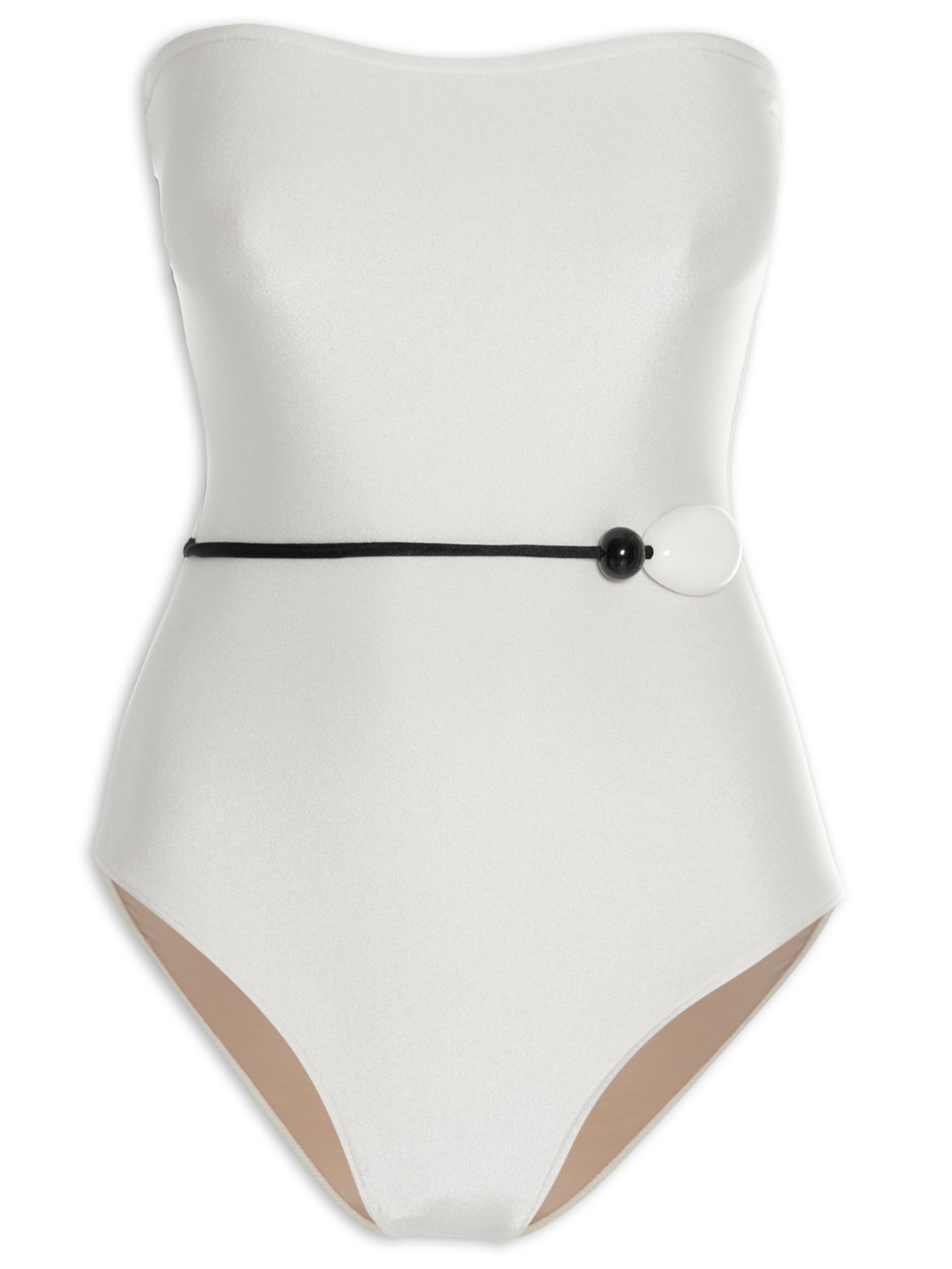 Maiô Tomara Que Caia Com Cinto Resina - Off White