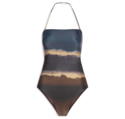 Maiô Tomara Que Caia Estampado Panô - Marrom