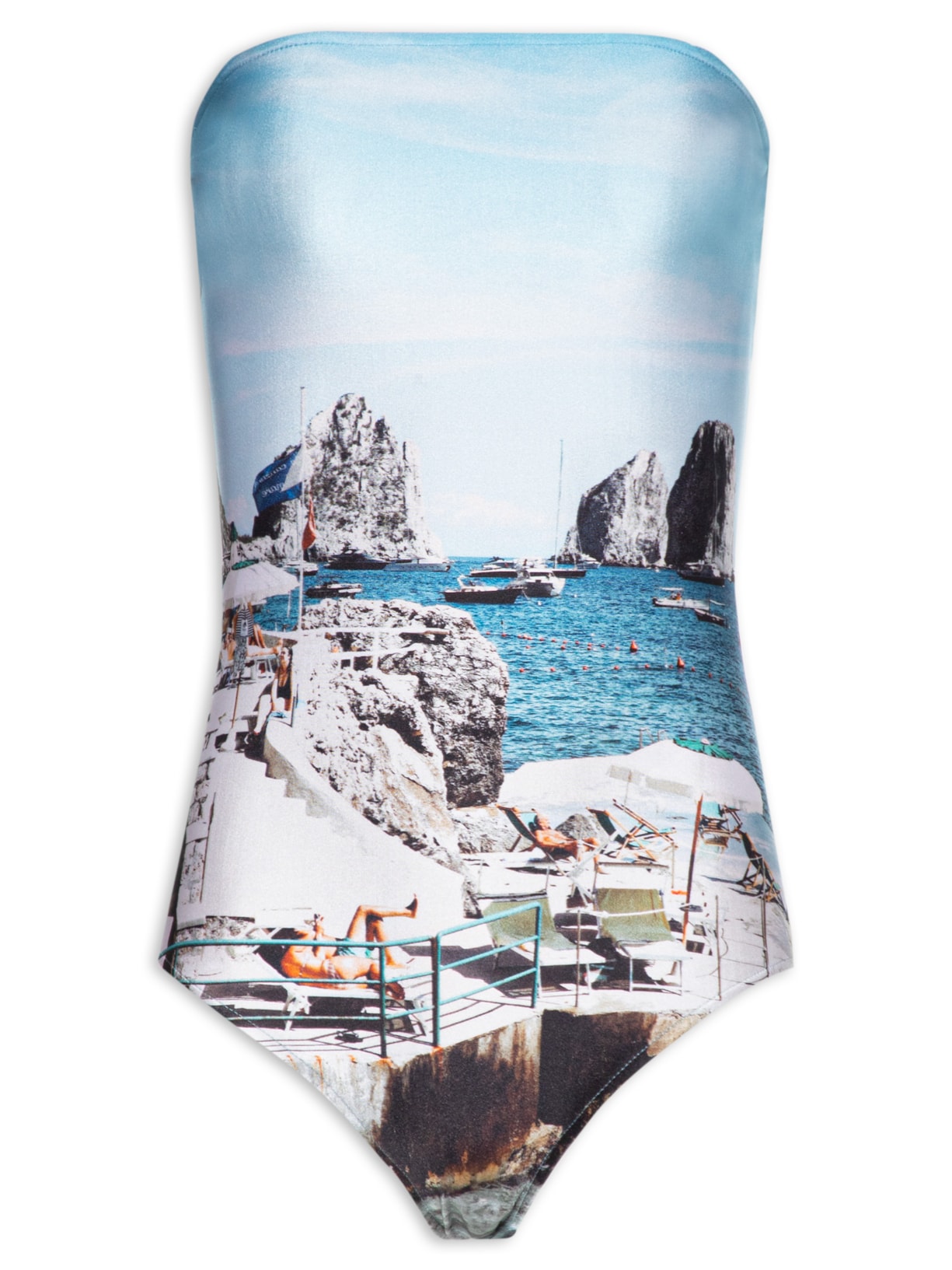 Maiô Tomara Que Caia Postcard Azul Adriana Degreas