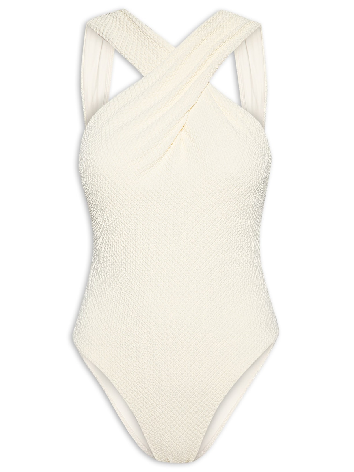 Maiô Transpassado Liso - Off White