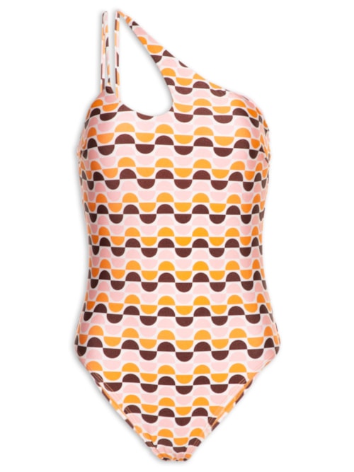 Maiô Um Ombro Só - Laranja