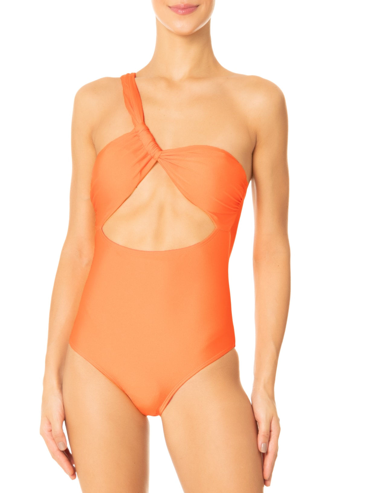 Maiô Um Ombro Só Laranja Mktbeach