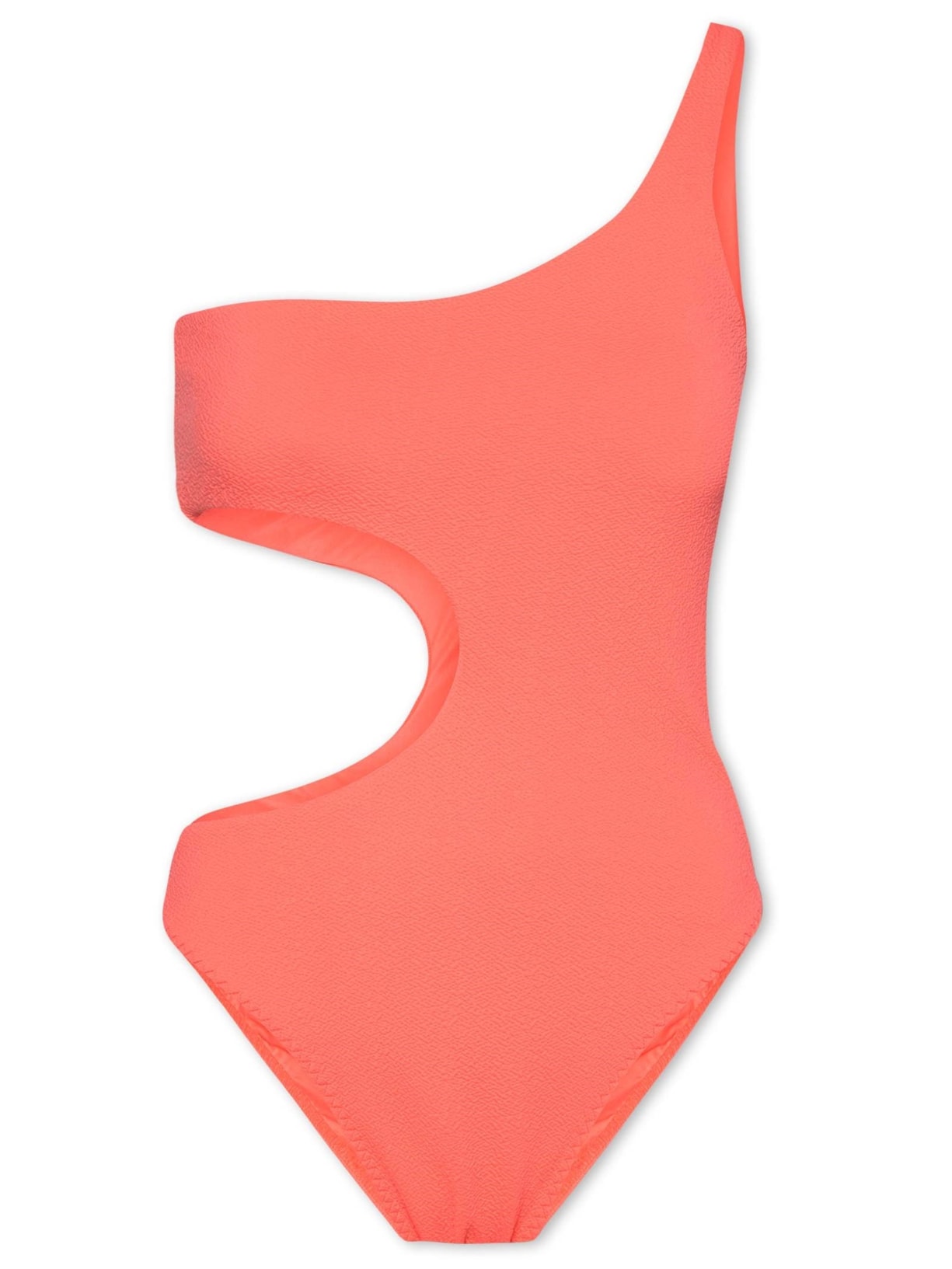 Maiô Um Ombro Só Liso - Laranja