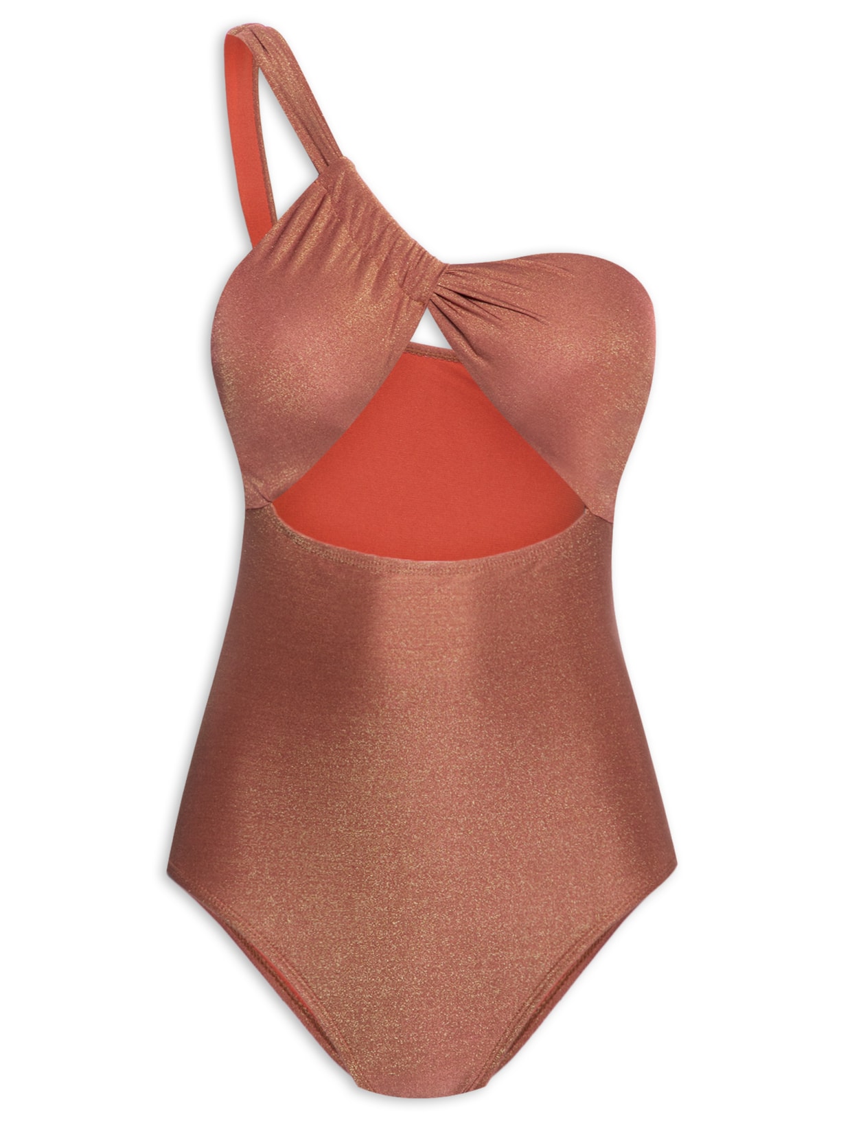 Maiô Um Ombro Só - Marrom