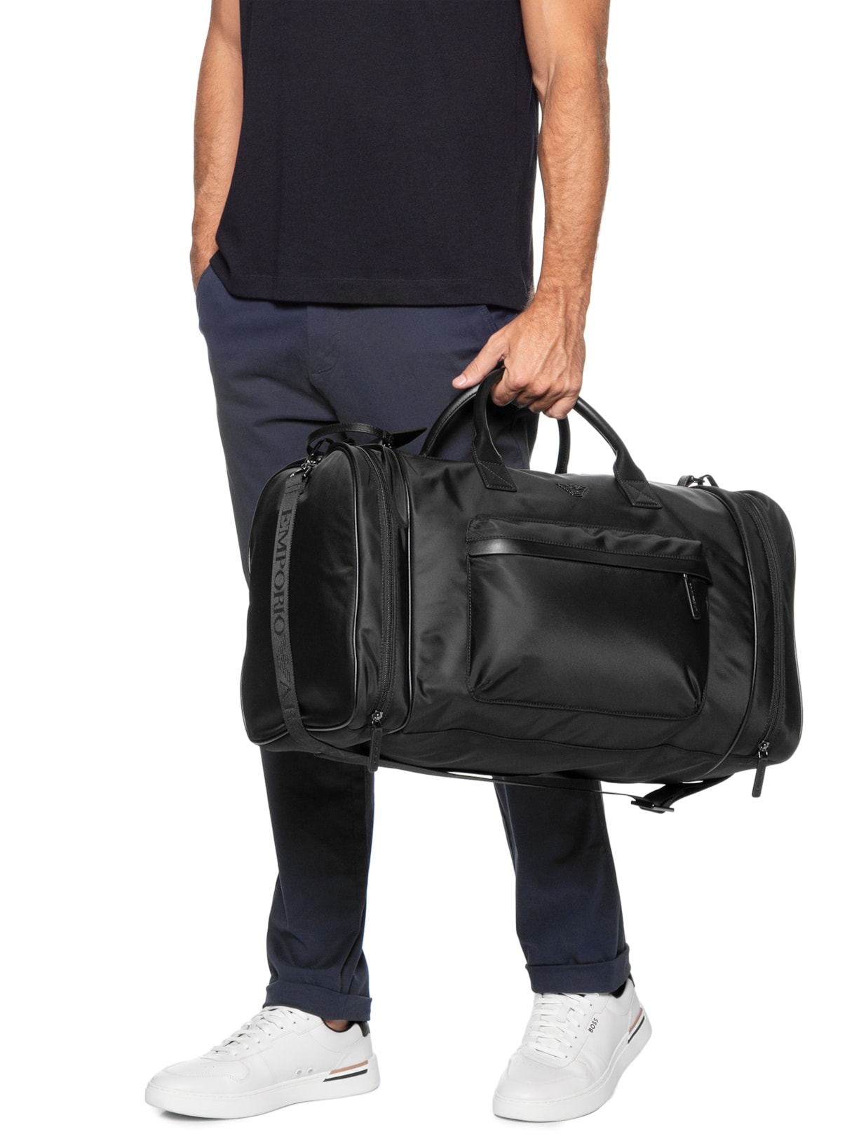 Mala de Viagem Masculina Nylon Duffle – Preto Emporio Armani