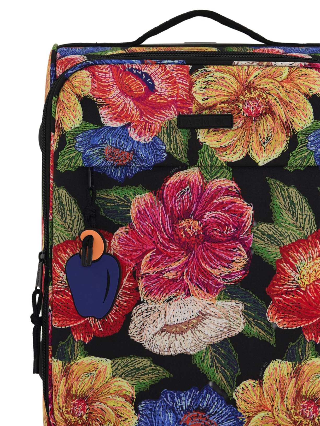 Mala Feminina Me Leva Média Floral Paraiso Preto Farm Etc