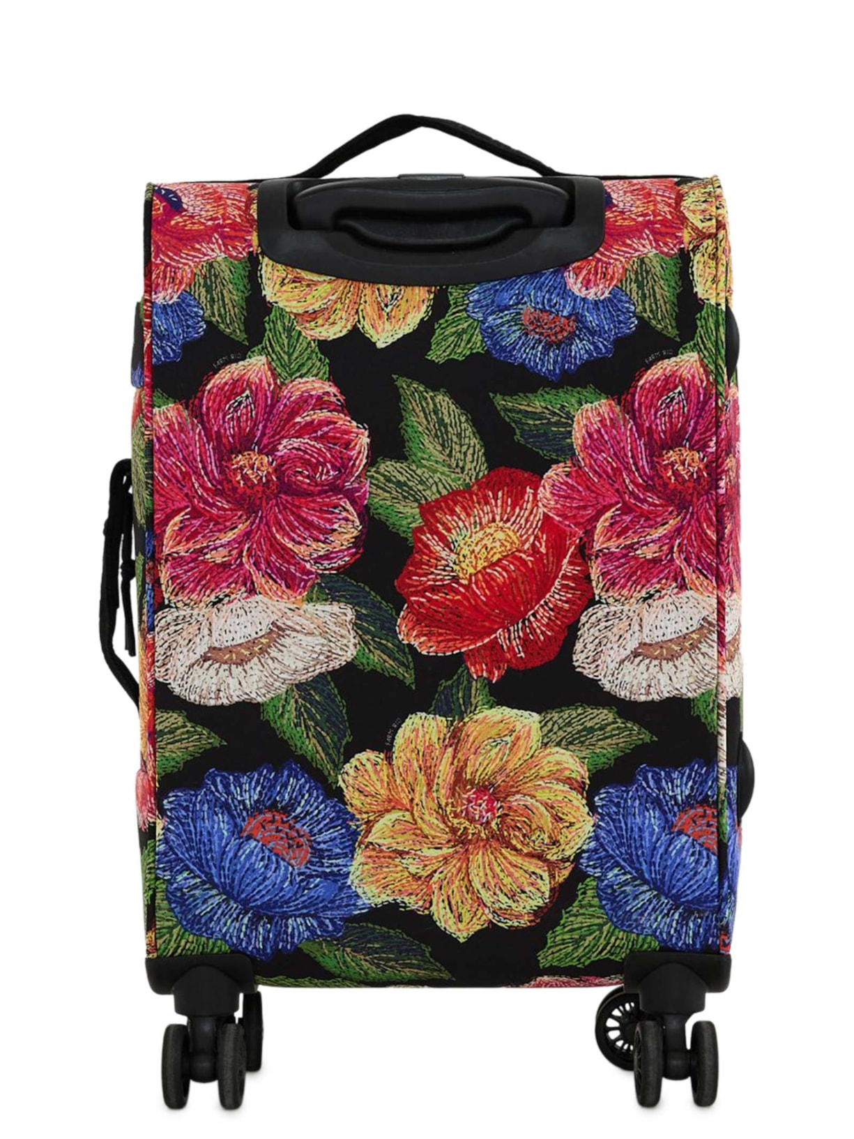 Mala Feminina Me Leva Média Floral Paraiso Preto Farm Etc