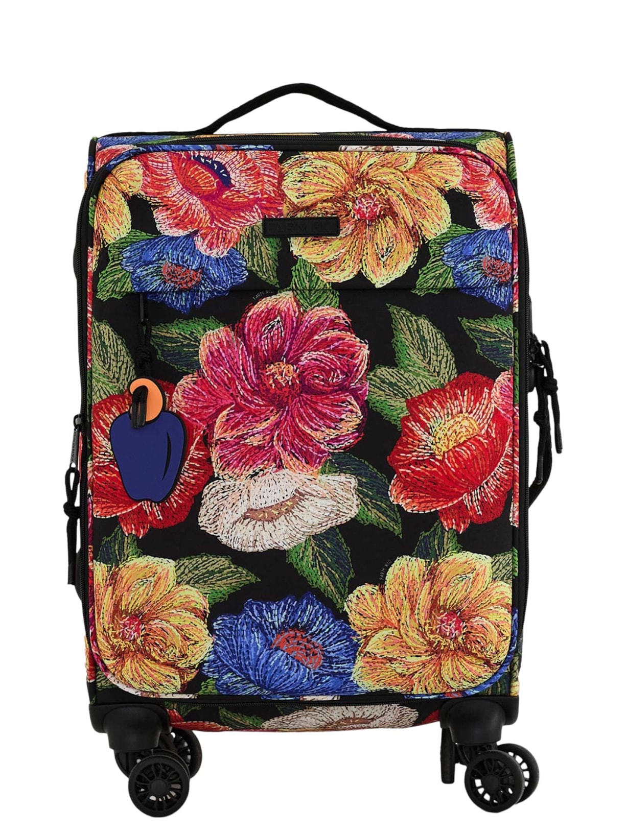 Mala Feminina Me Leva Média Floral Paraiso - Preto