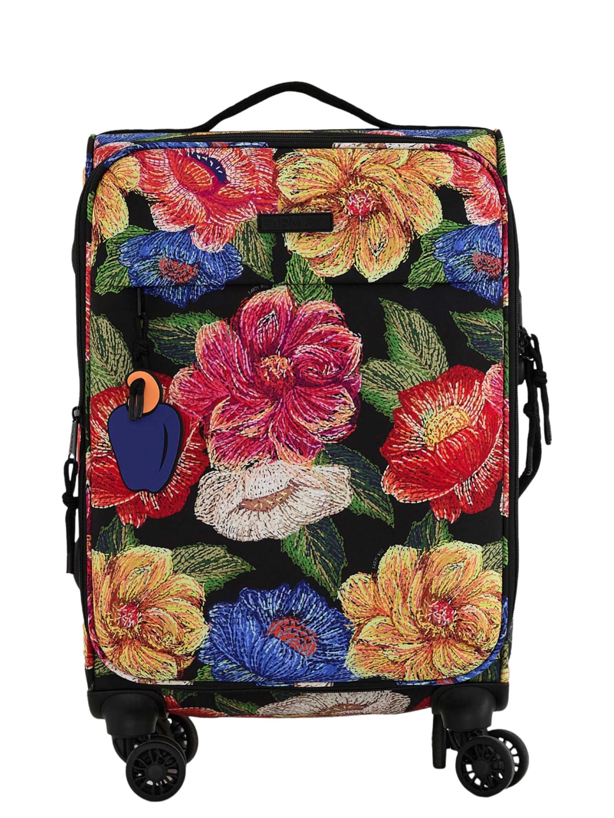 Mala Feminina Me Leva Média Floral Paraiso Preto Farm Etc