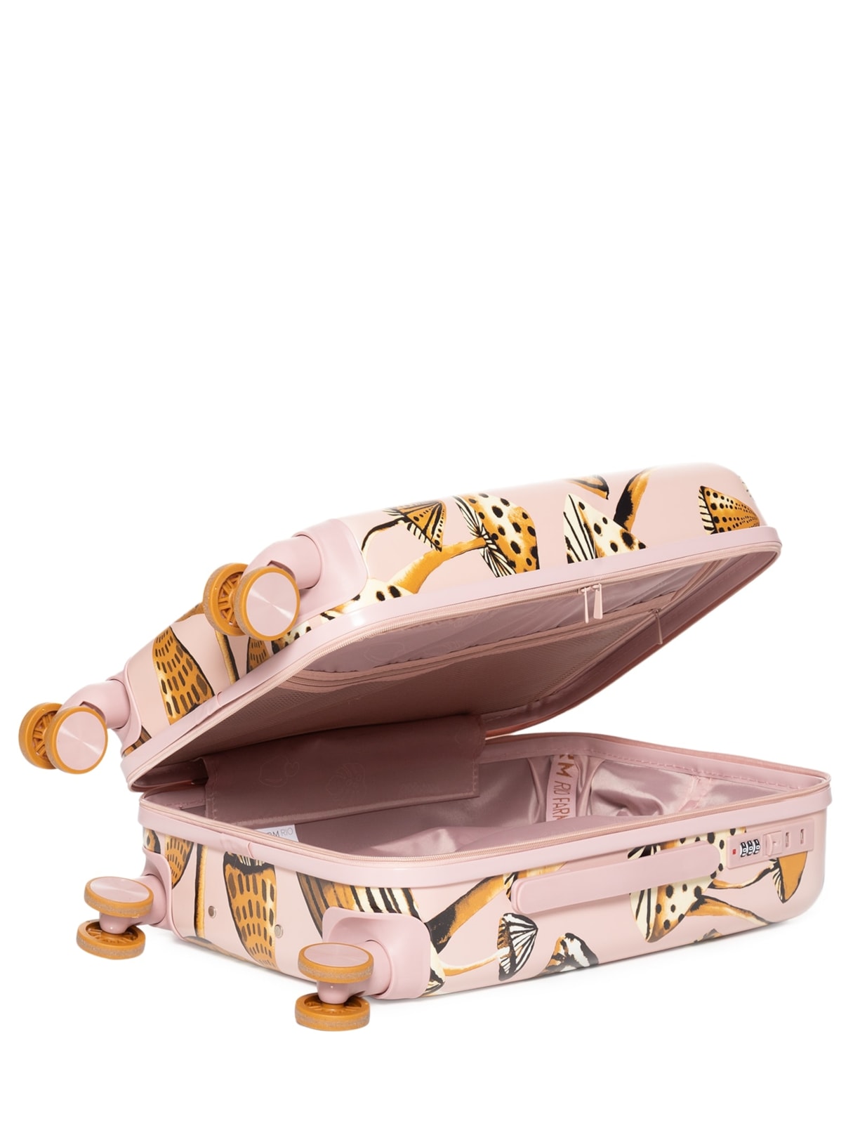 Mala Feminina Me Leva P Rígida Cogumelo Rosa Farm Etc