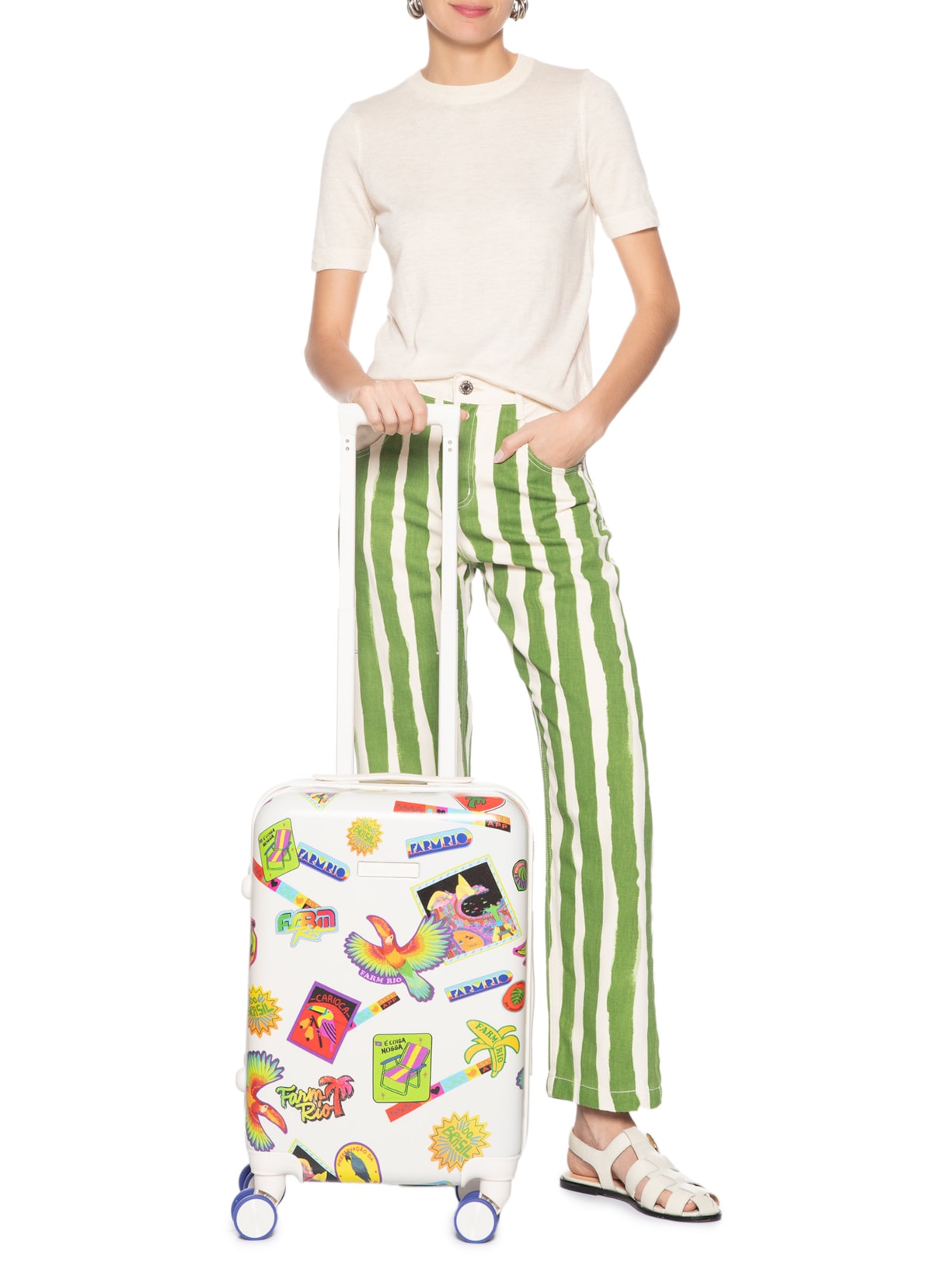 Mala Feminina Me Leva Rígida P Patch Rio Branco Farm Etc