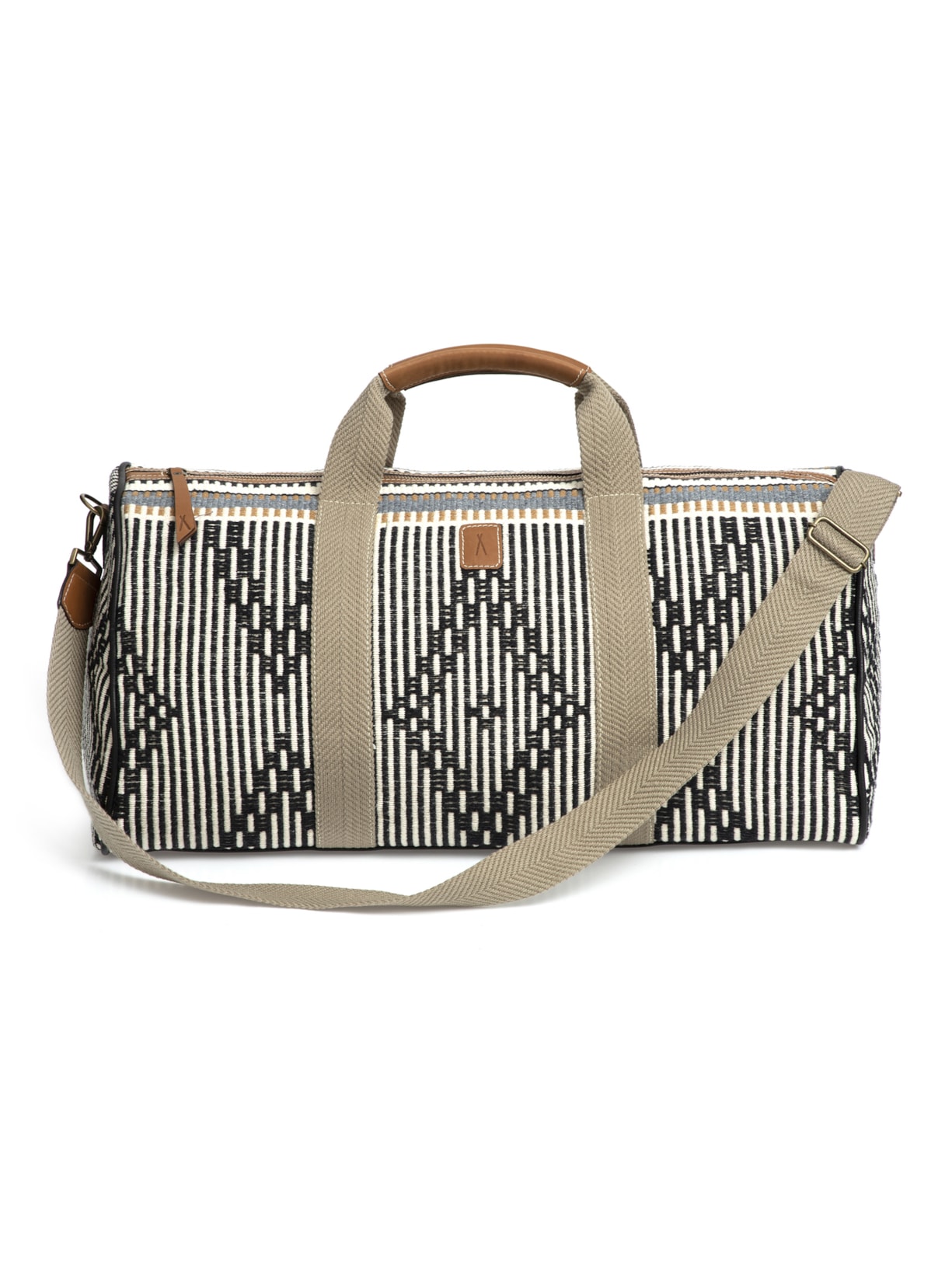 Mala Fim De Semana Tear Preto/Cru