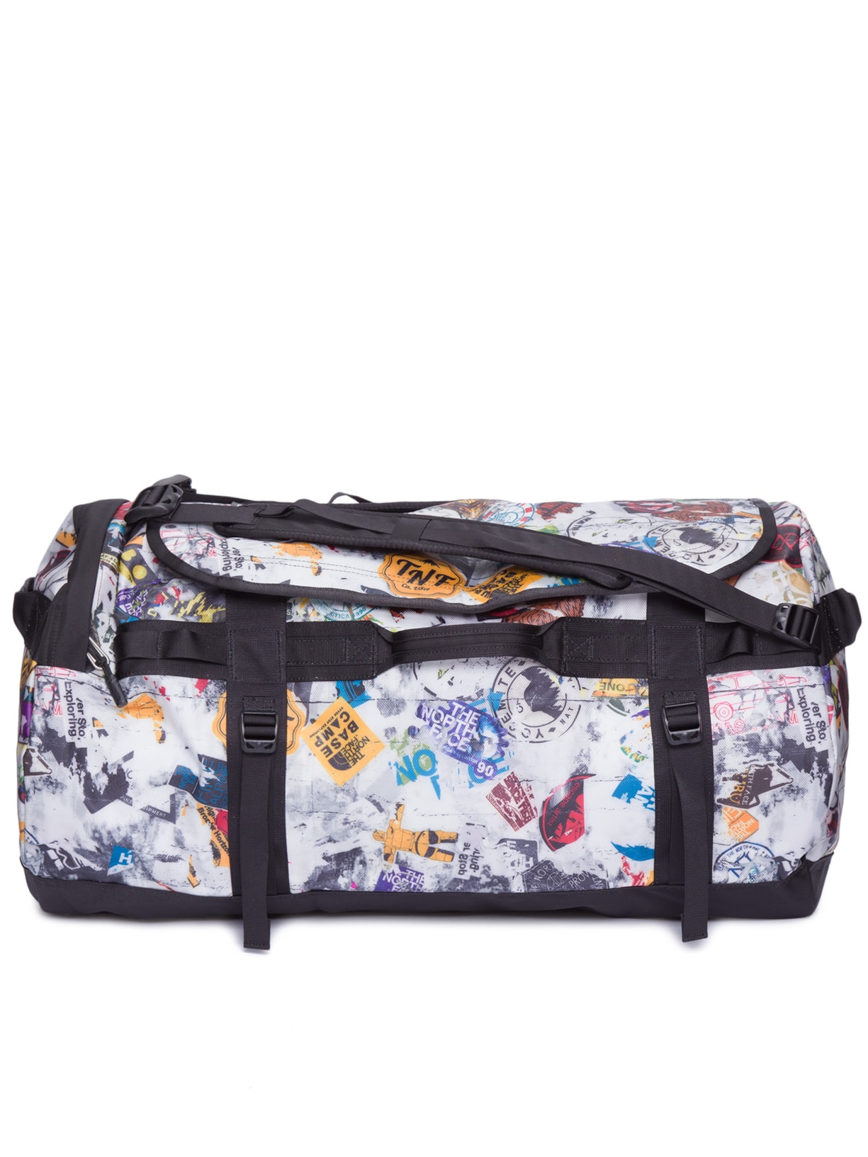 Mala Masculina Base Camp Duffel - Preto E Branco