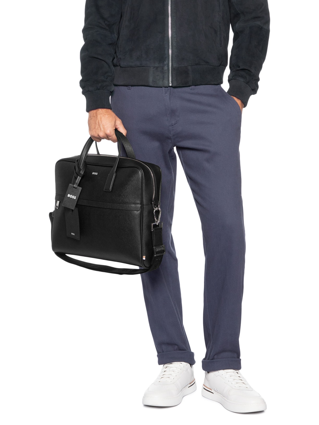Mala Masculina De Mão Zair S Doc Case Preto Boss
