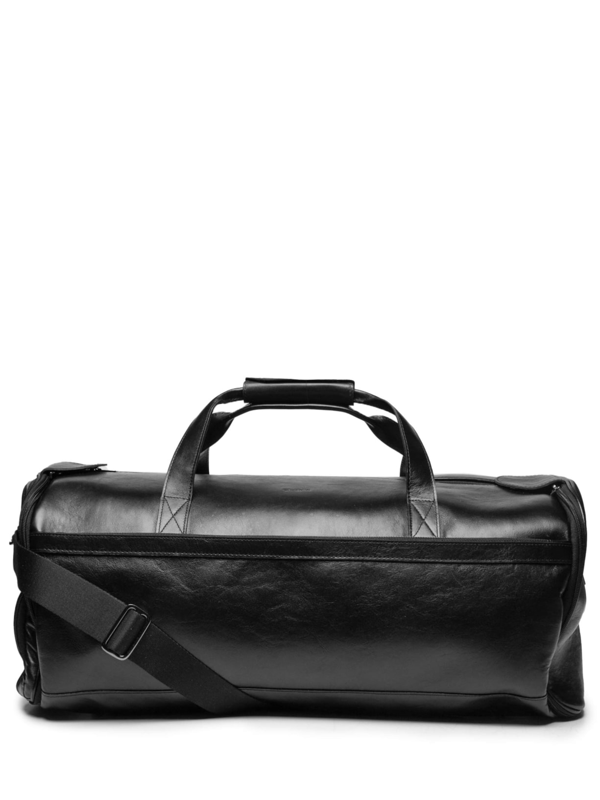 Mala Masculina Grande Porta Terno Em Couro Legítimo - Preto