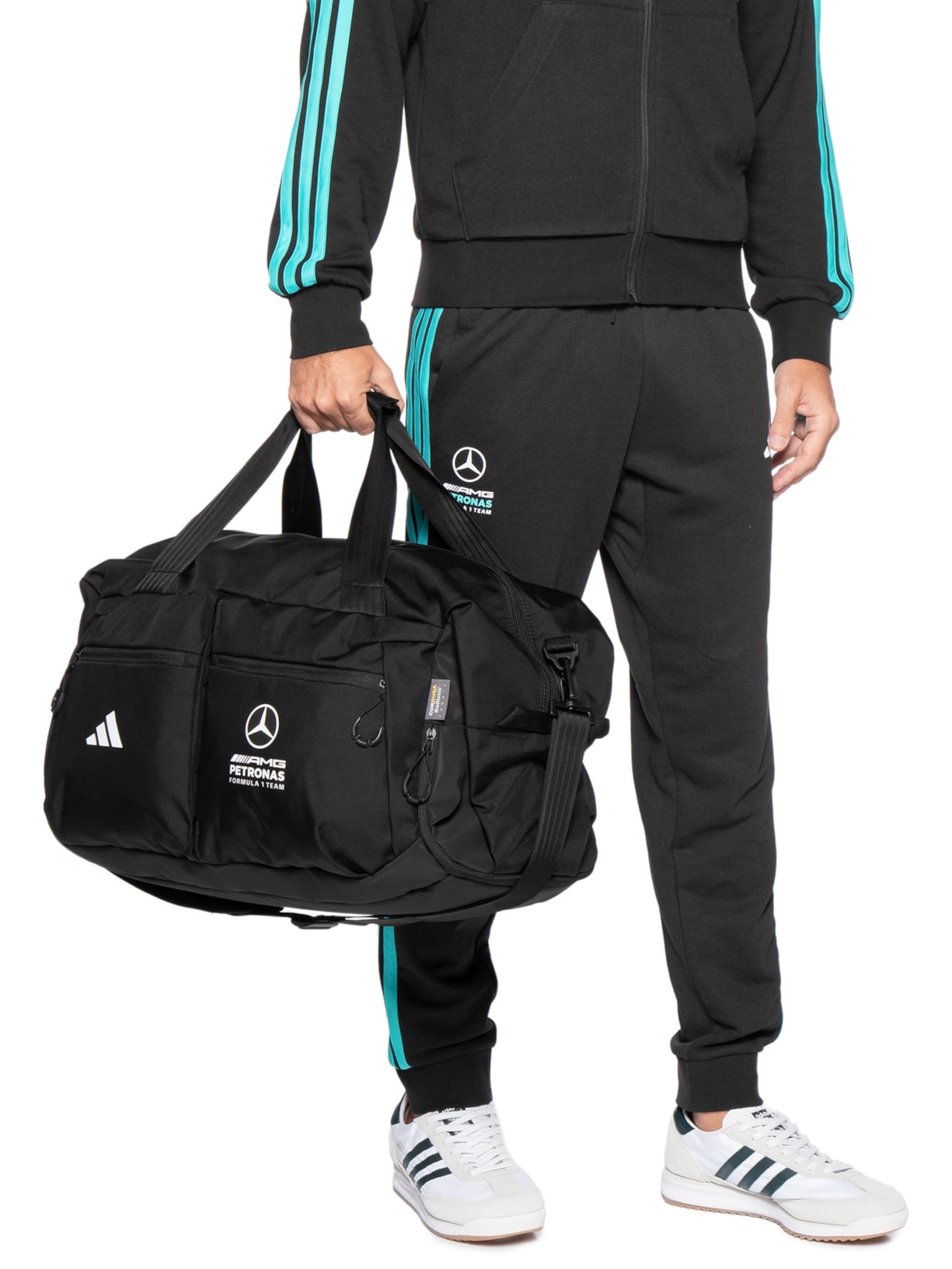 Mala Masculina Mercedes Preto Adidas + Mercedes