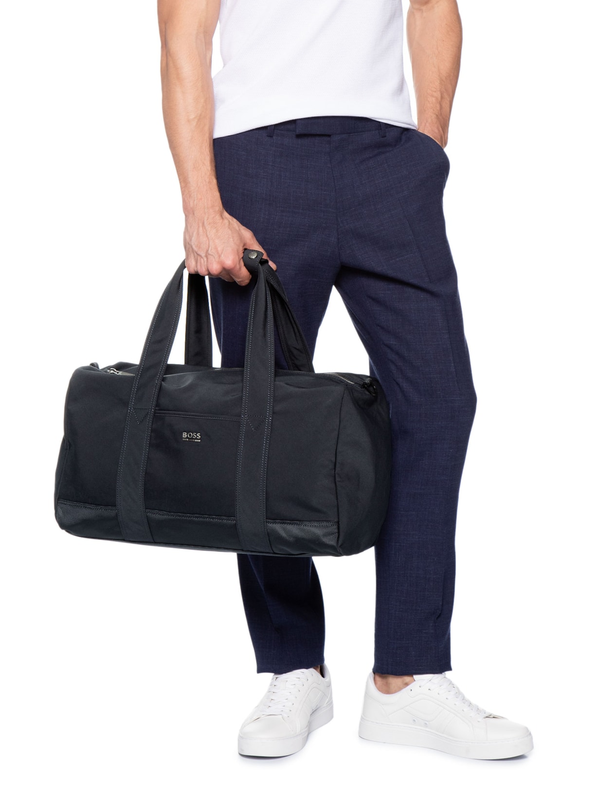 Mala Média de Viagem Masculina Eryk Holdall – Azul Boss