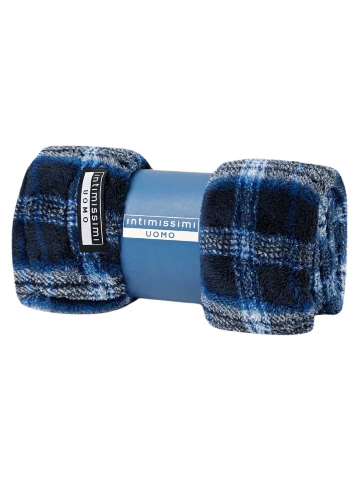 Manta Peluciada Xadrez - Azul