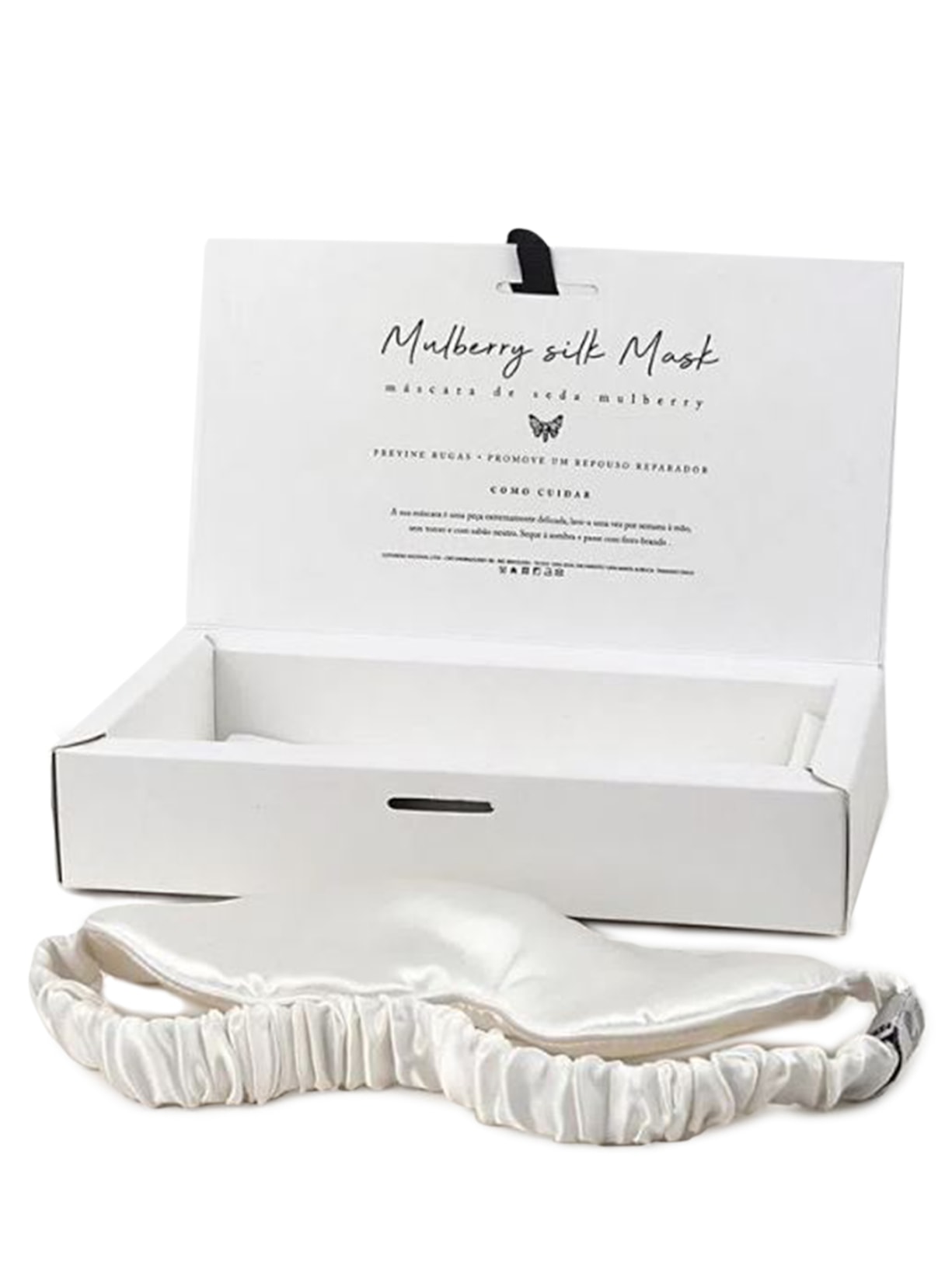 Máscara Para Olhos Seda Mulberry - Branco