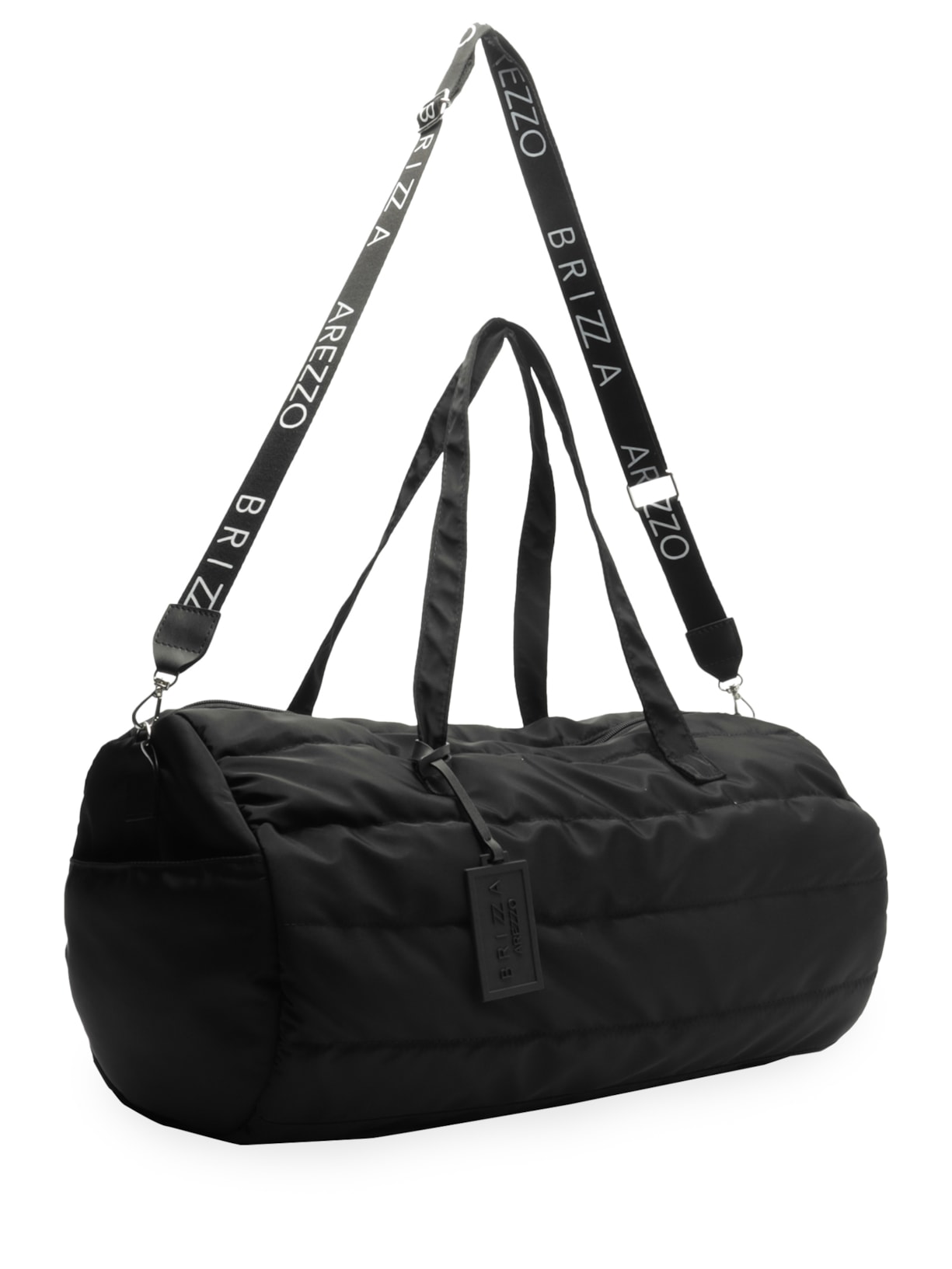 Maxi Bolsa Feminina Puffer Nylon Preto Brizza Arezzo