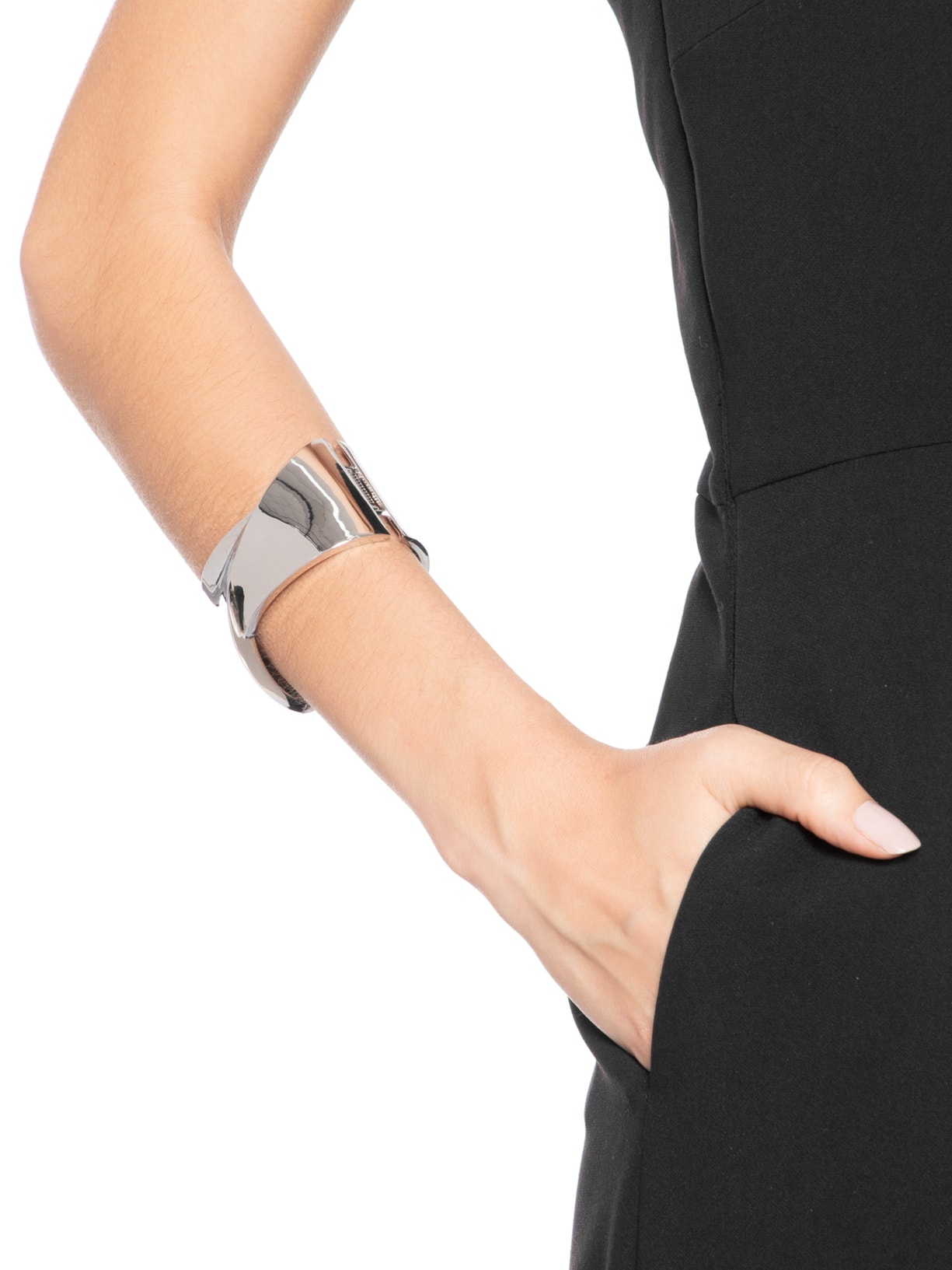 Maxi Bracelete Feminino Prateado Market 33