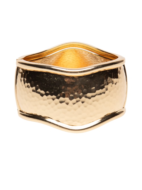 Maxi Bracelete Feminino Texturizado - Dourado