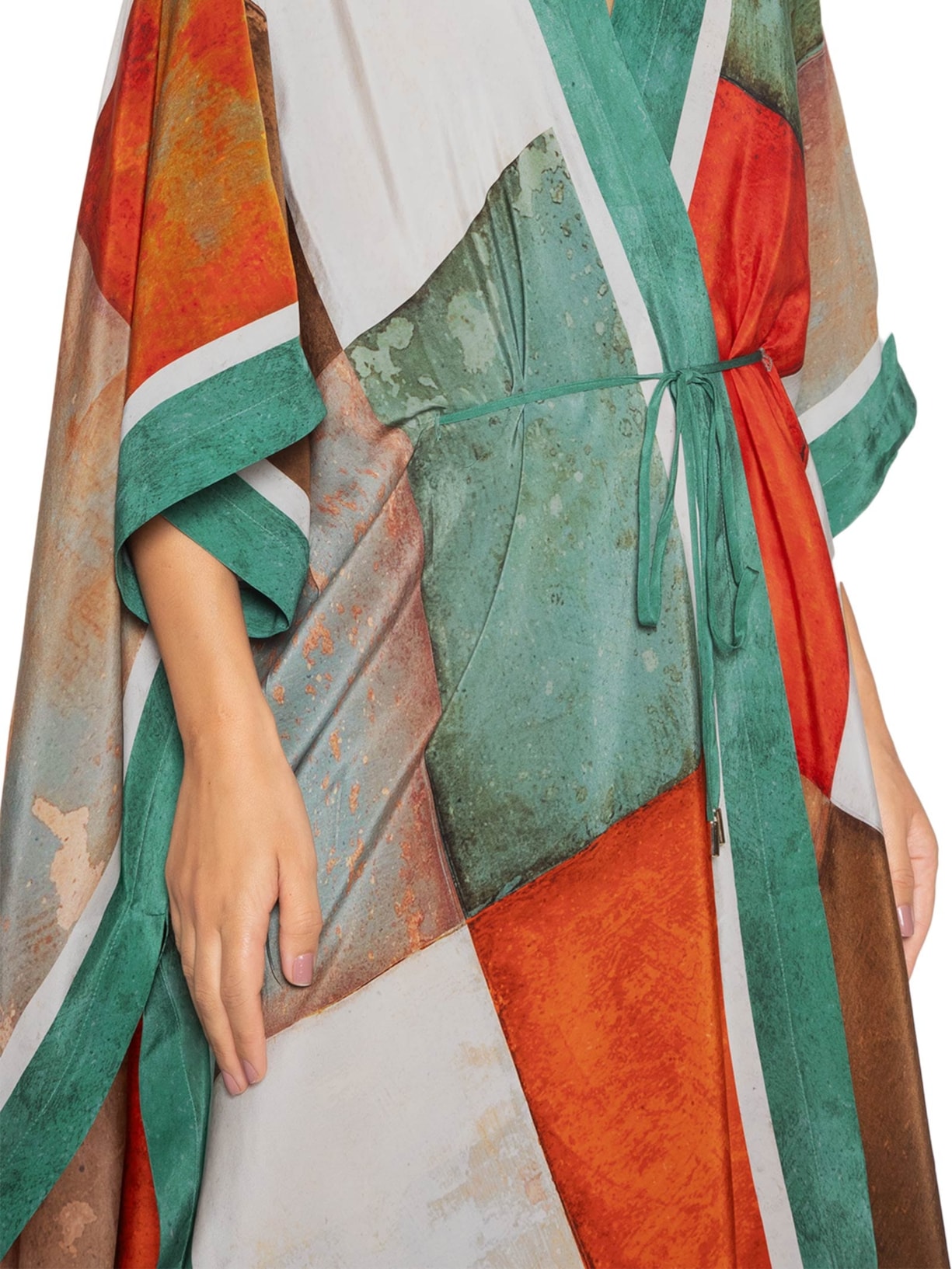 Maxi Kimono Feminino Seda Verde Lenny Niemeyer