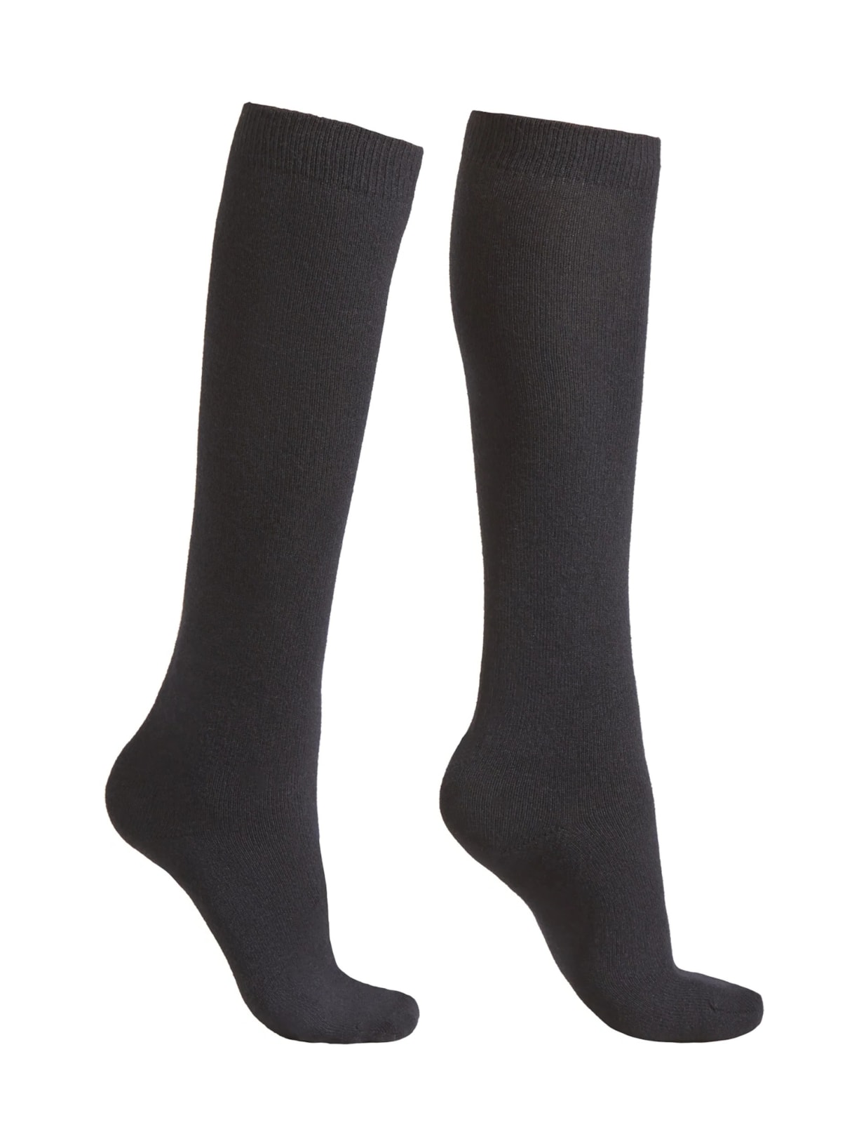 Meia Alta Com Cashmere - Azul