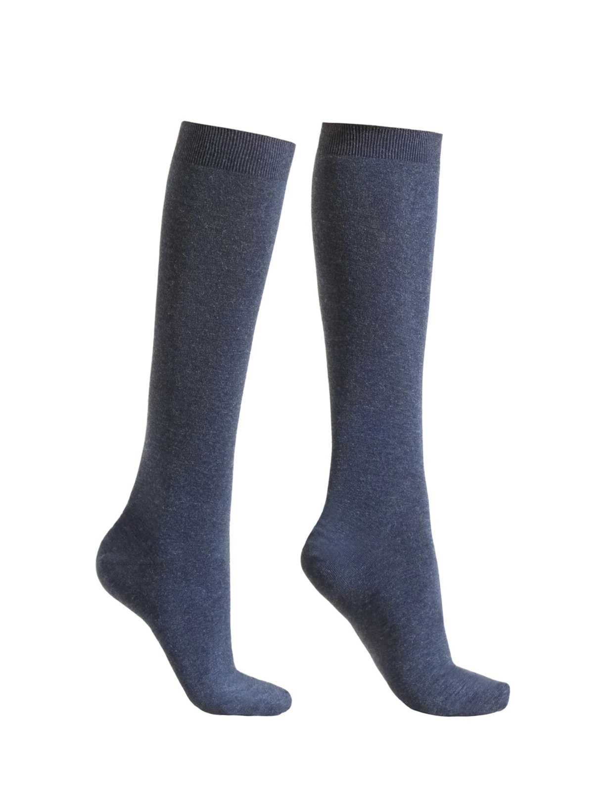 Meia Alta Com Cashmere Azul Calzedonia