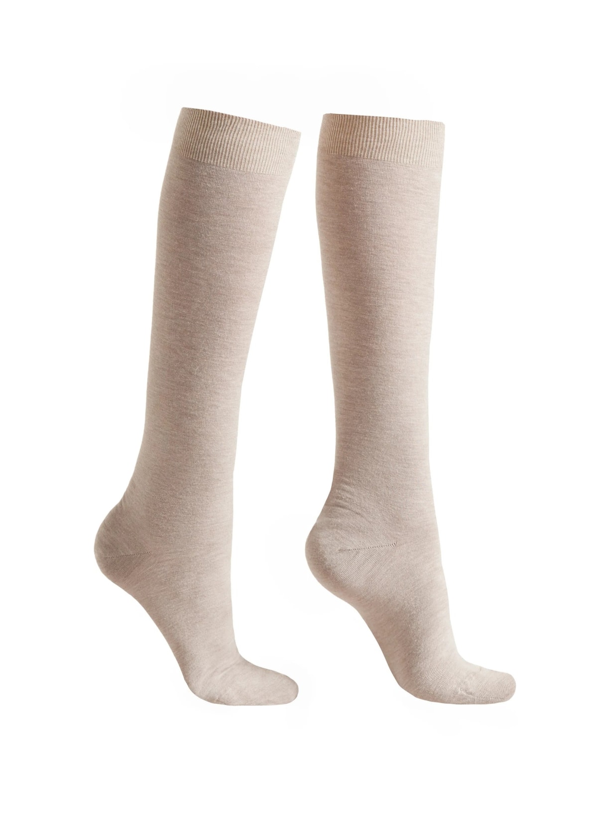 Meia Alta Com Cashmere Bege Calzedonia