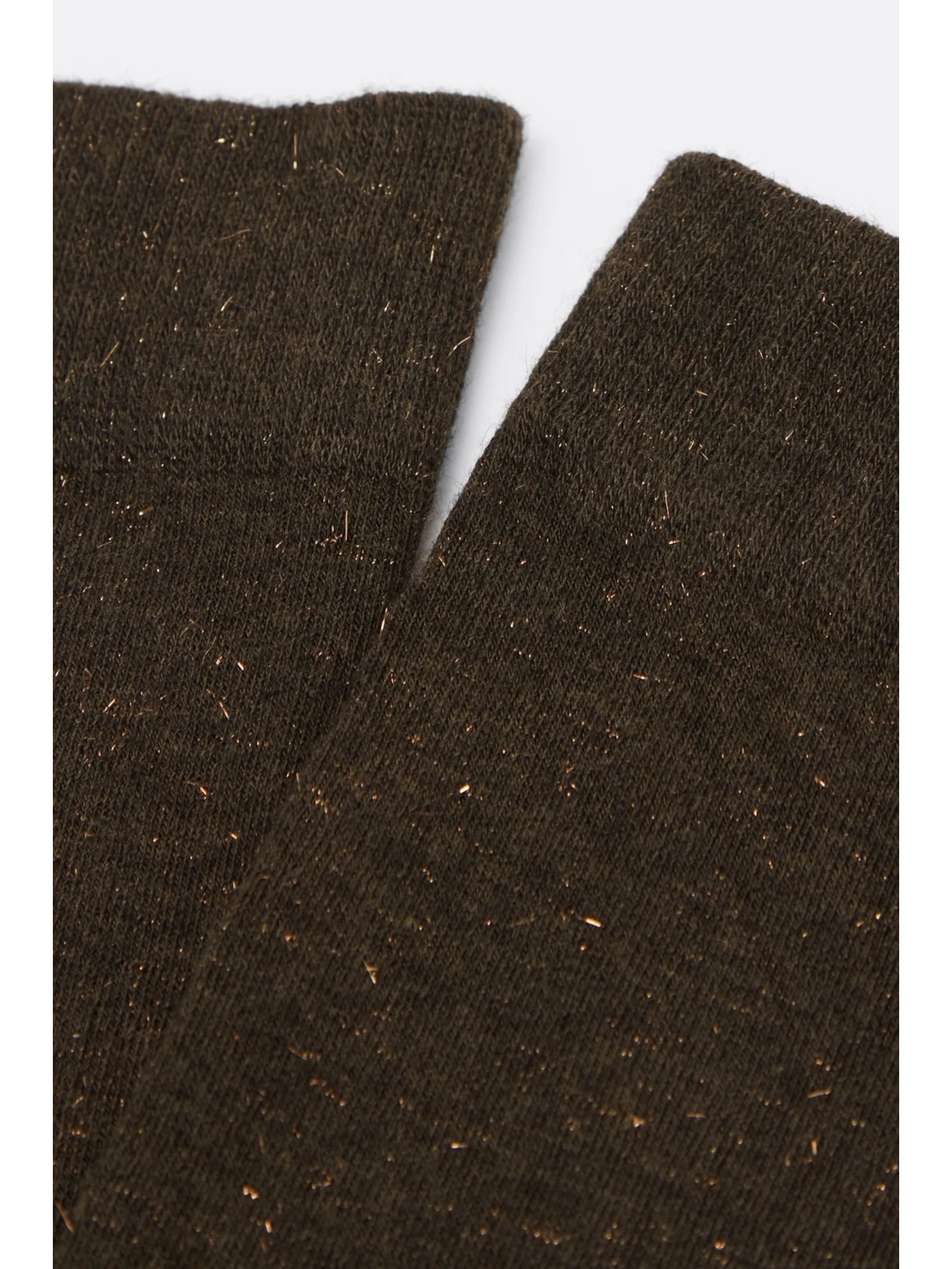 Meia Alta Com Cashmere e Glitter Marrom Calzedonia