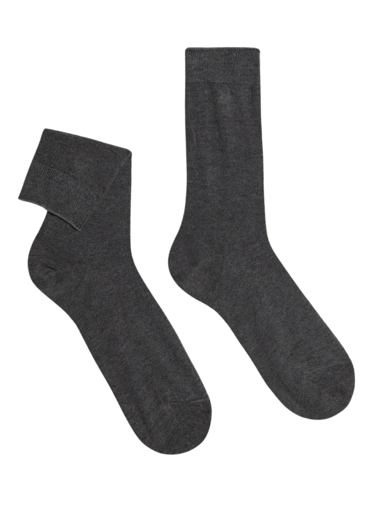 Meia Alta Com Cashmere Masculina - Cinza