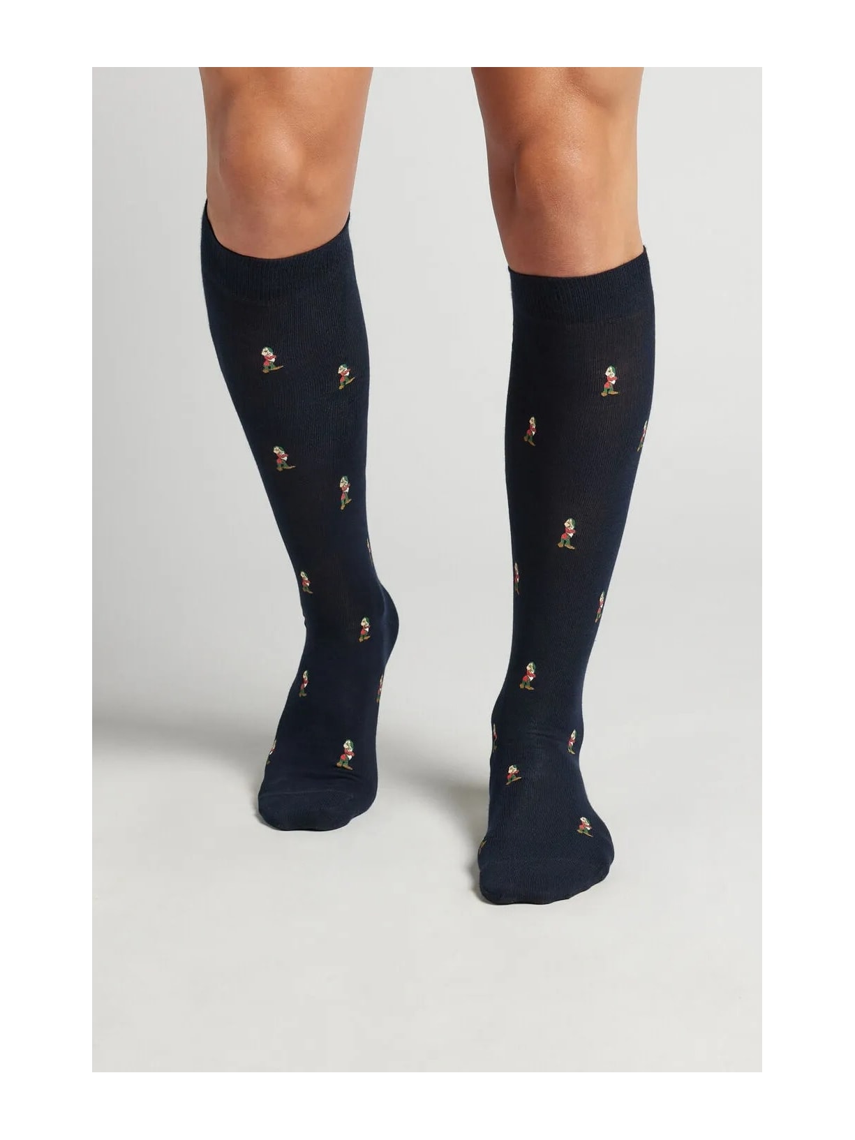 Meia Alta Disney Zangado Em Algodão Azul Intimissimi