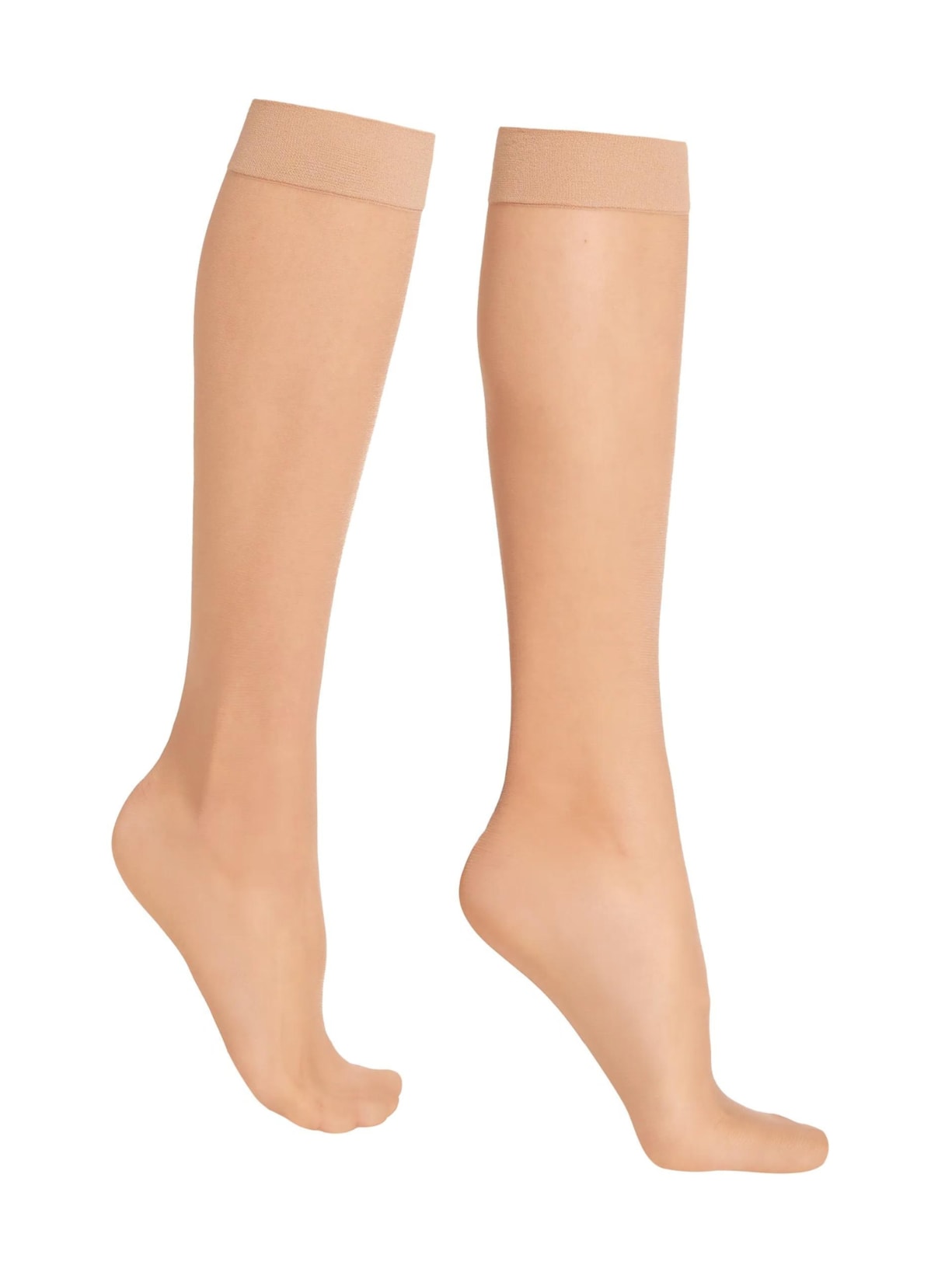 Meia Alta Fio 20 - Bege