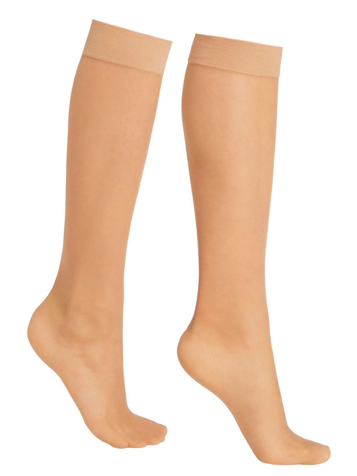 Meia Alta Fio 20 - Bege