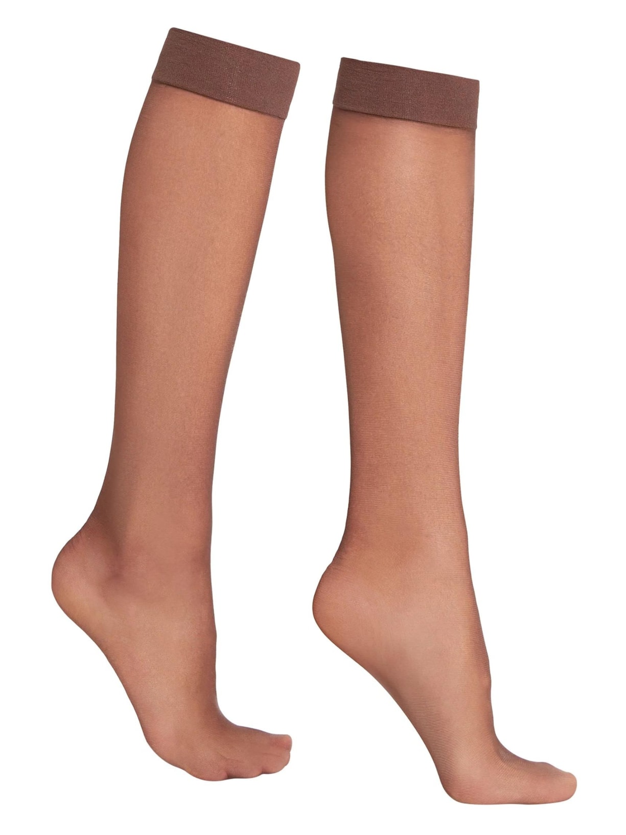 Meia Alta Fio 20 - Marrom