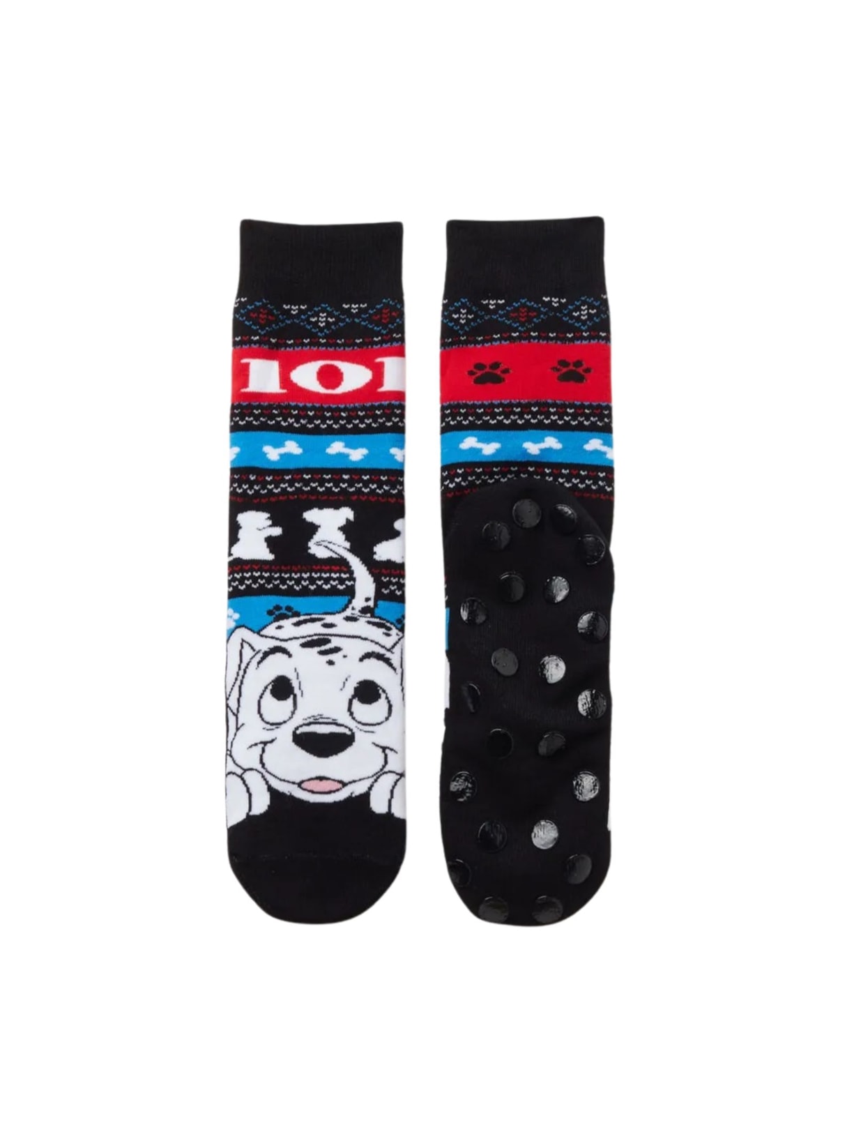 Meia Antiderrapante 101 Dálmatas Preto Intimissimi