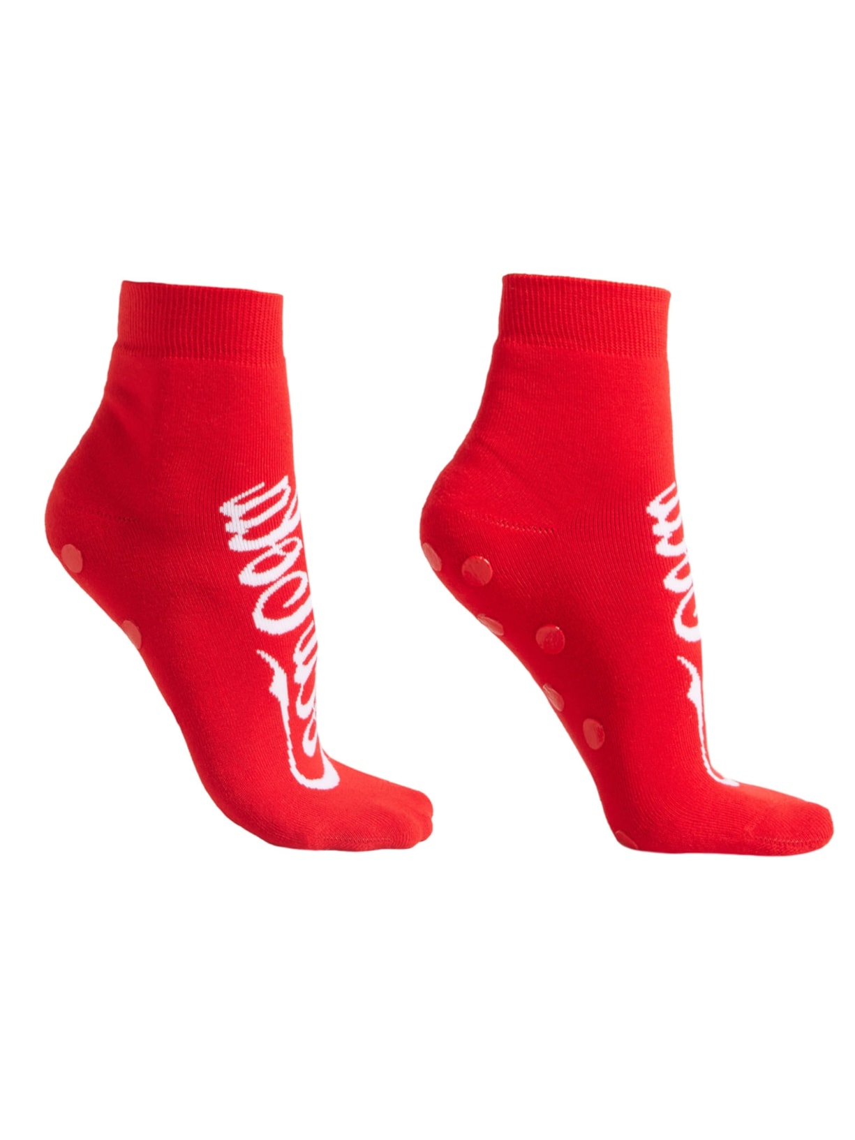 Meia Antiderrapante Coca-Cola - Vermelho