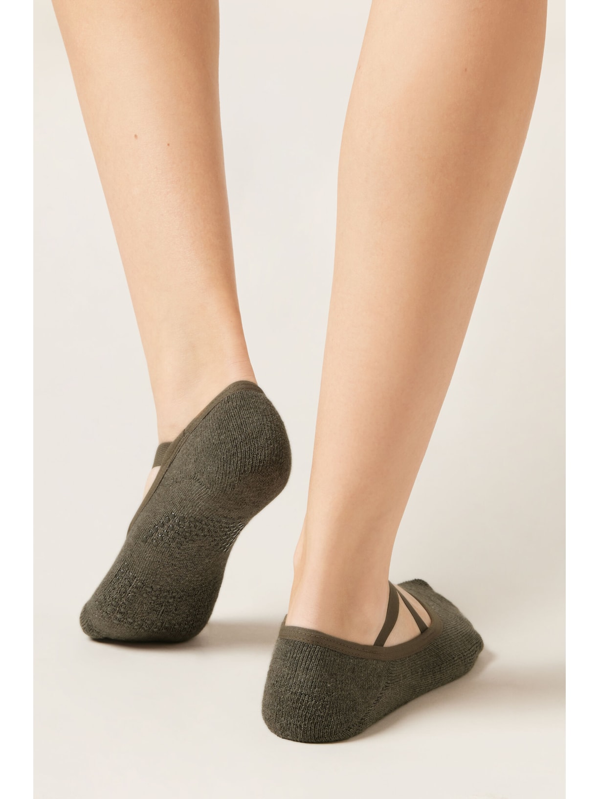 Meia Antiderrapante Com Elástico Verde Calzedonia