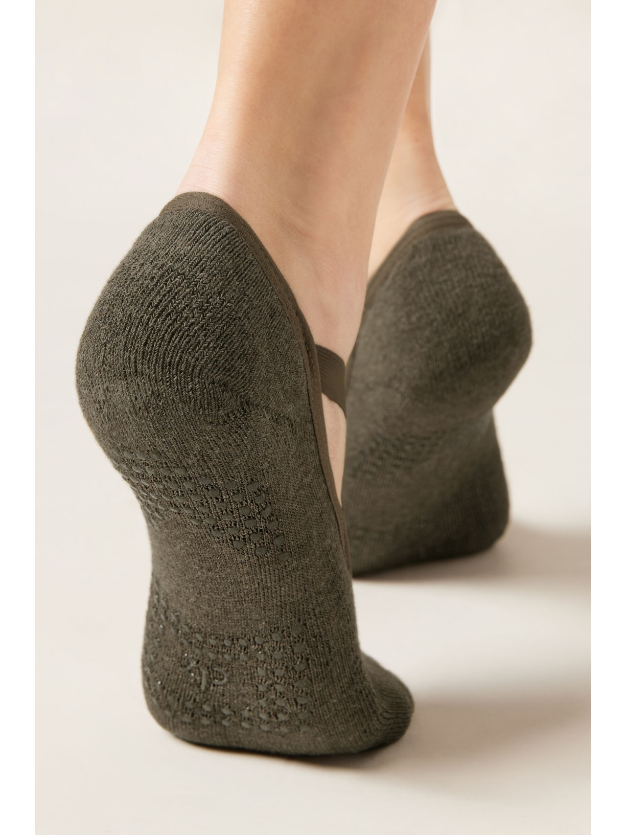 Meia Antiderrapante Com Elástico Verde Calzedonia