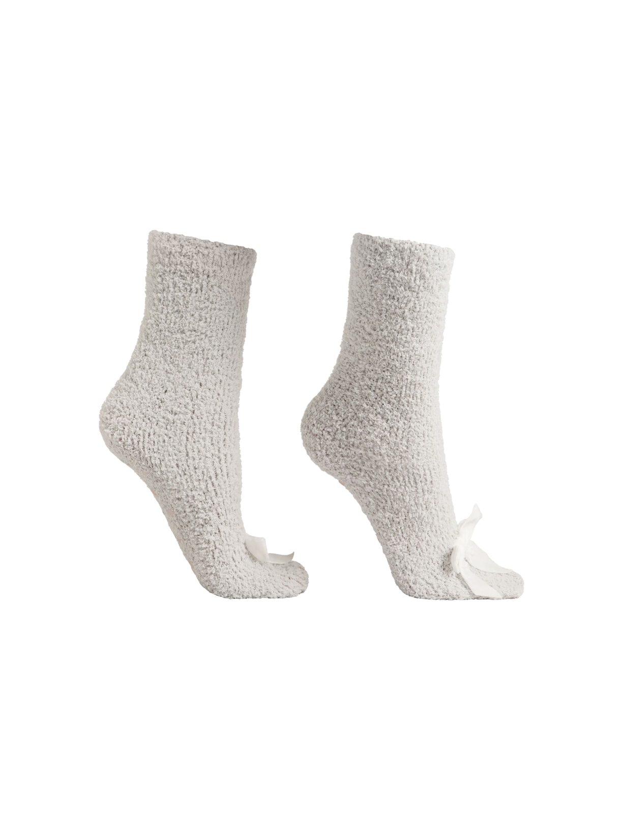 Meia Antiderrapante Efeito Soft - Cinza