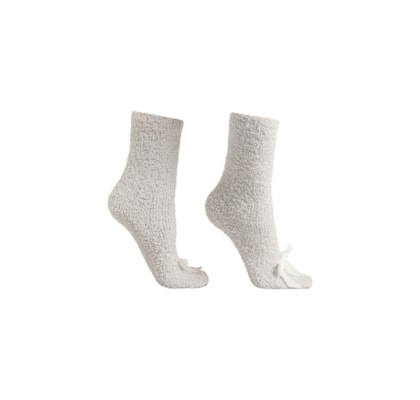 Meia Antiderrapante Efeito Soft - Cinza