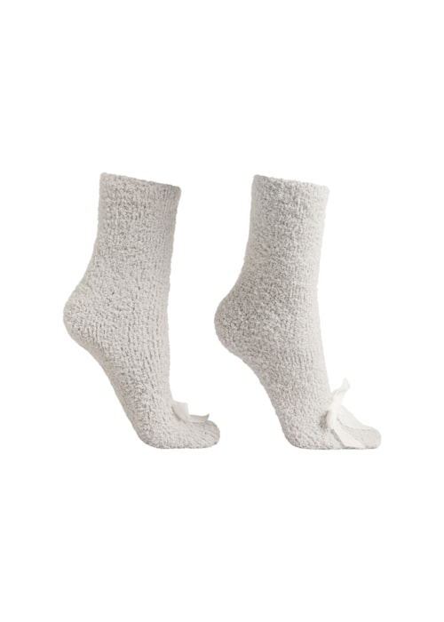 Meia Antiderrapante Efeito Soft - Cinza