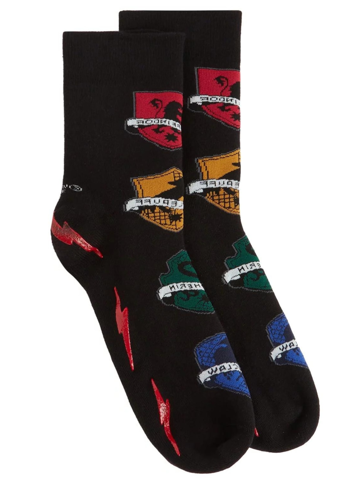 Meia Antiderrapante Harry Potter Masculina - Preto